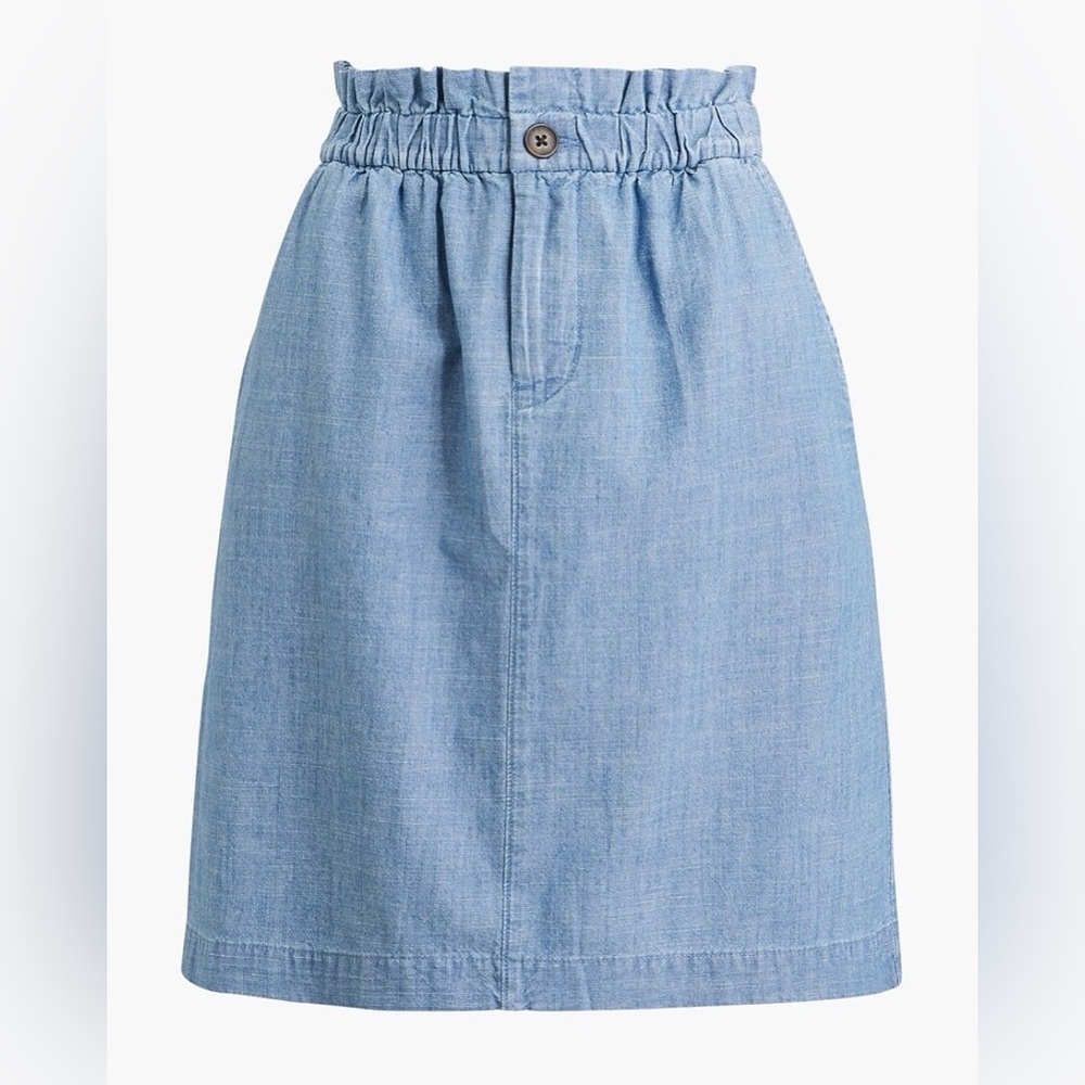 I.Crew Chambray paper-bag mini skirt